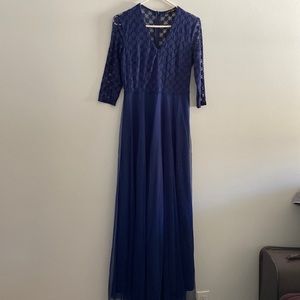 Long blue dress